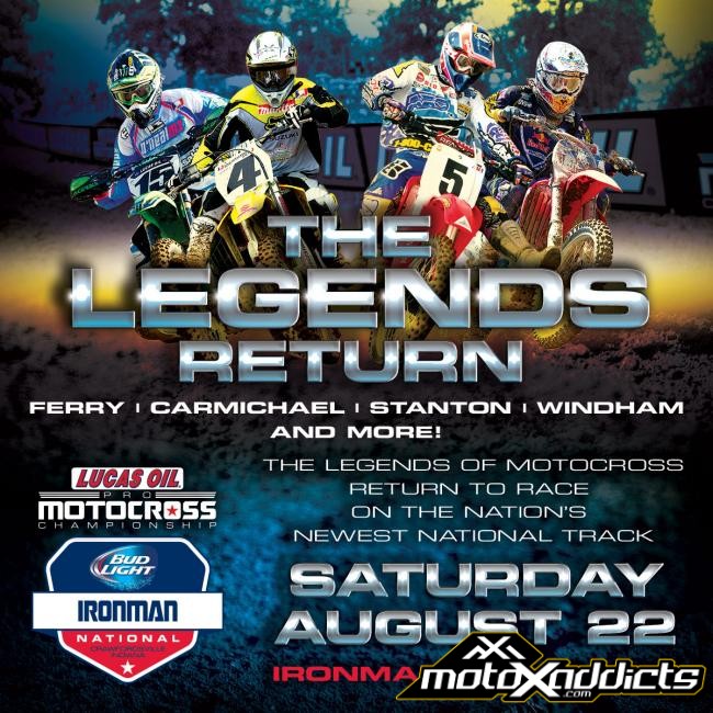 Legends Race Announced as Part of 2015 Season Finale at Ironman Raceway -  MotoXAddicts